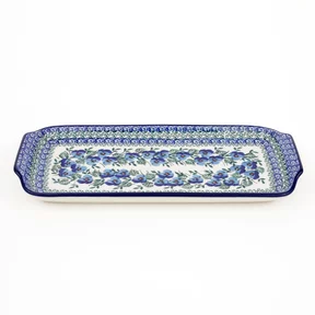 Tacka z uszkami 410 32/14,5 cm <br> 2273X Kobaltowe bratki